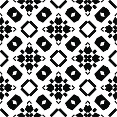  Vector geometric seamless pattern.Modern geometric background with abstract shapes.Monochromatic Repeating Patterns.Endless abstract texture.black ornament for design.