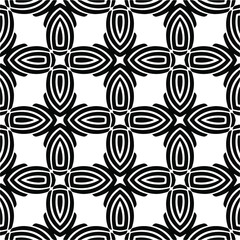  Vector geometric seamless pattern.Modern geometric background with abstract shapes.Monochromatic Repeating Patterns.Endless abstract texture.black ornament for design.