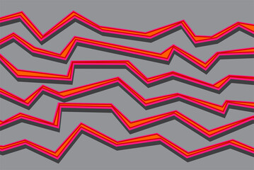 Abstract background with jagged red zigzag lines pattern