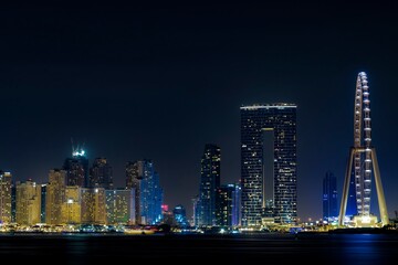 Fototapeta na wymiar Dubai Night Skyline