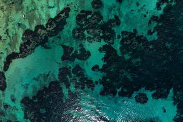 Fototapeta na wymiar Drone photo top view of the sea in spain