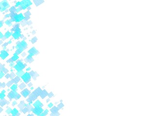 スクエア水彩背景青