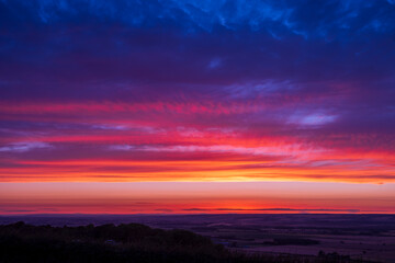 Sunset at Staxton Hill overlooking the Vale of Pickering