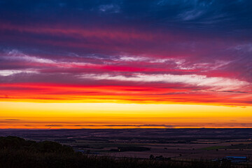 Sunset at Staxton Hill overlooking the Vale of Pickering