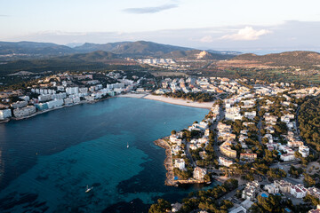 Fototapeta premium Drone photography of beach in mallorca