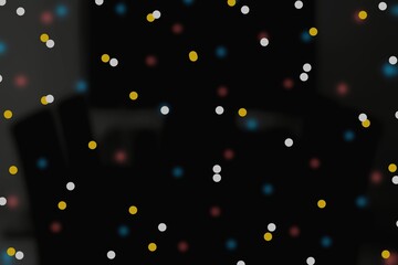 christmas background, multi-color​ bright​ dots​ on​ blured​ foreground.