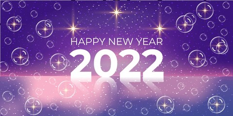 2022 Happy new year celebration abastratc color background