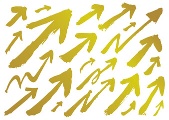 金筆ブラシ矢印