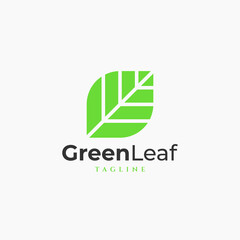 Modern Green Leaf logo design