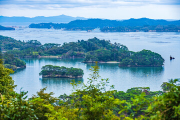 Obraz premium 日本三景 松島 西行戻しの松公園から望む絶景