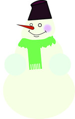 snowman on white background