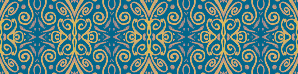 Watercolor italian pattern. Seamless portugal design. Retro spanish background.