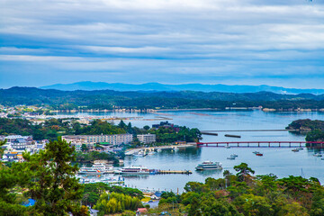 日本三景　松島　西行戻しの松公園から望む絶景