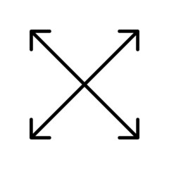 Line Icon Arrow, Direction, Design, Web In Simple Style. Vector sign in a simple style isolated on a white background. Original size 64x64 pixels.
