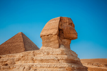 view on the sphinx in cairo, egypt