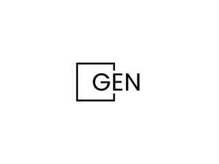 Fototapeta premium GEN Letter Initial Logo Design Vector Illustration