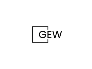 Fototapeta premium GEW Letter Initial Logo Design Vector Illustration