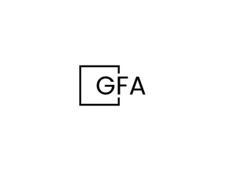 GFA Letter Initial Logo Design Vector Illustration