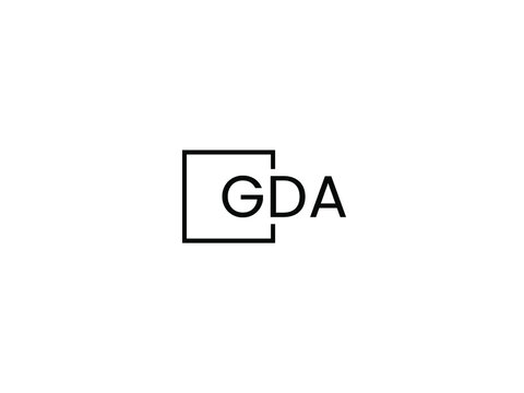 GDA Letter Initial Logo Design Vector Illustration