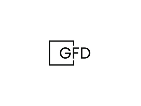GFD Letter Initial Logo Design Vector Illustration