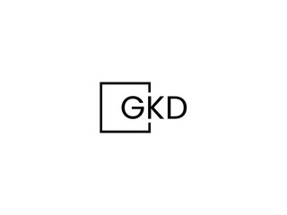 GKD Letter Initial Logo Design Vector Illustration