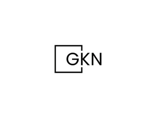 GKN Letter Initial Logo Design Vector Illustration