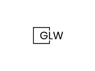 GLW Letter Initial Logo Design Vector Illustration