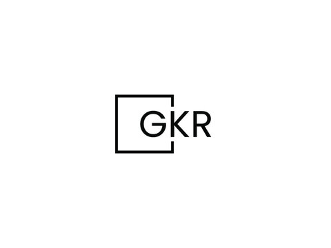 GKR Letter Initial Logo Design Vector Illustration