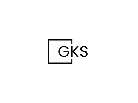 GKS Letter Initial Logo Design Vector Illustration