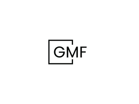 GMF Letter Initial Logo Design Vector Illustration