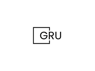 Fototapeta premium GRU Letter Initial Logo Design Vector Illustration