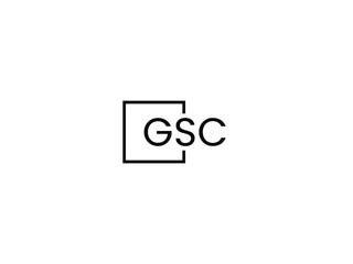 GSC Letter Initial Logo Design Vector Illustration