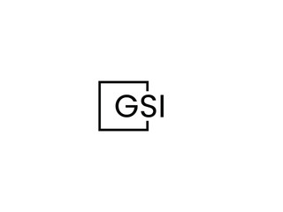 GSI Letter Initial Logo Design Vector Illustration