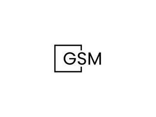 Obraz premium GSM Letter Initial Logo Design Vector Illustration
