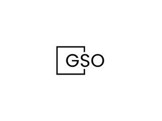 GSO Letter Initial Logo Design Vector Illustration