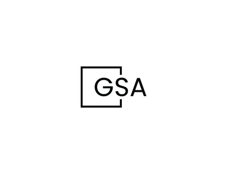 GSA Letter Initial Logo Design Vector Illustration