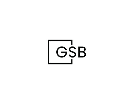 GSB Letter Initial Logo Design Vector Illustration