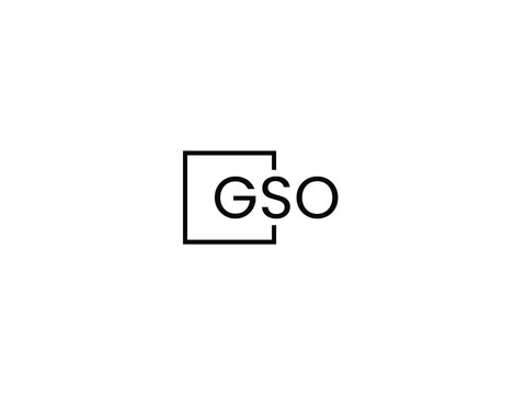 GSO Letter Initial Logo Design Vector Illustration