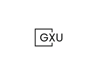 GXU Letter Initial Logo Design Vector Illustration