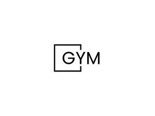 GYM Letter Initial Logo Design Vector Illustration