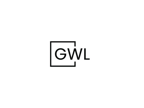 GWL Letter Initial Logo Design Vector Illustration