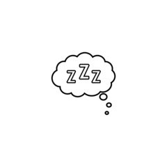 set of Zzz sleep icon Vector illustration. On white background. EPS 10