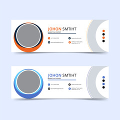 Email signature template or email footer Vector design
