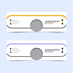 Email signature template or email footer Vector design