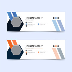 Email signature template or email footer Vector design