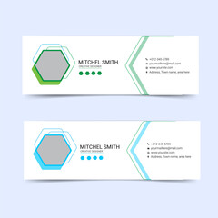 Email signature template or email footer Vector design