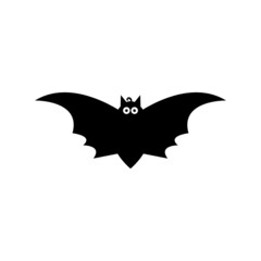 Halloween vector icon. Vector illustration of bat on white background