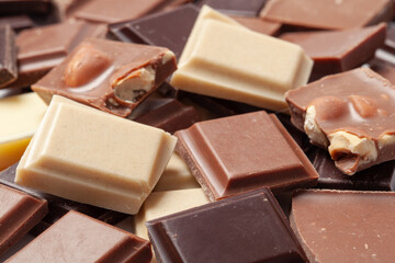 Pile of Pieces Different Chocolate