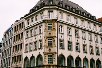 Fototapeta na wymiar Facade of the Old Town Hall at Marienplatz. Munich, Germany