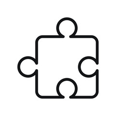 puzzle Office Icon vector Line on white background image for web, presentation, logo, Icon Symbol. 
